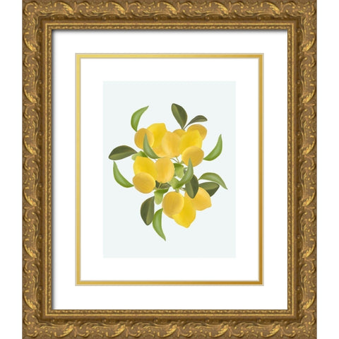 Lemons Part 2 Gold Ornate Wood Framed Art Print with Double Matting by Straatsma, Leah