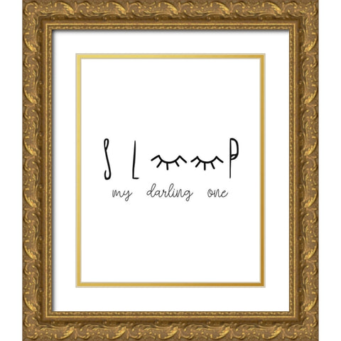 Sleep My Darling 2 Gold Ornate Wood Framed Art Print with Double Matting by Straatsma, Leah