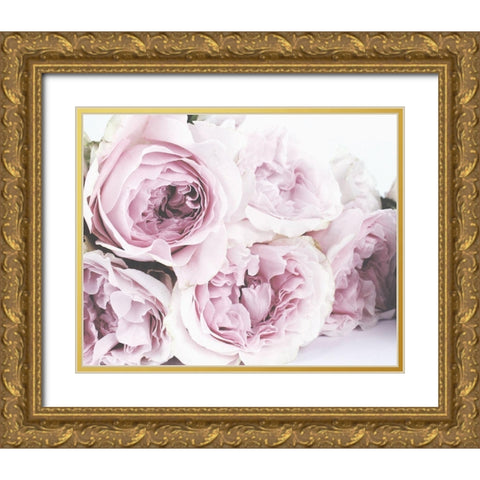 Roses File B Gold Ornate Wood Framed Art Print with Double Matting by Straatsma, Leah
