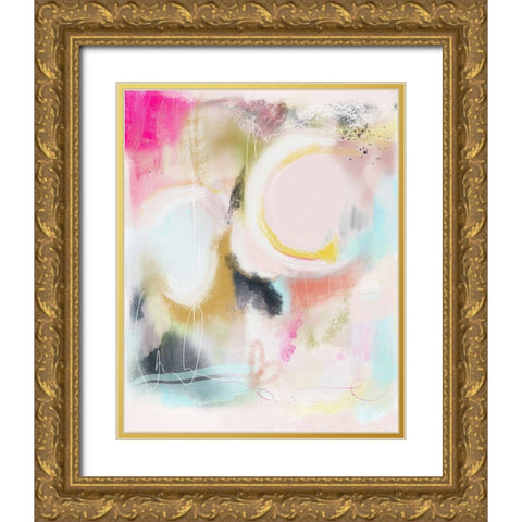 Abstract 1 Gold Ornate Wood Framed Art Print with Double Matting by Straatsma, Leah