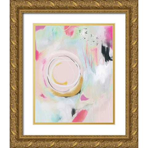 Abstract 2 Gold Ornate Wood Framed Art Print with Double Matting by Straatsma, Leah