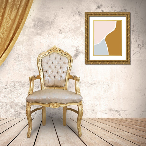 Jewel Abstract 2 Gold Ornate Wood Framed Art Print with Double Matting by Straatsma, Leah