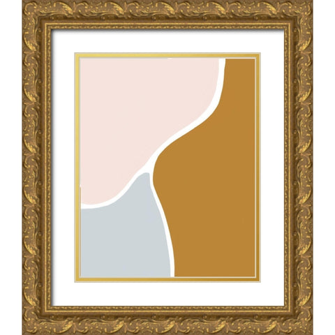 Jewel Abstract 2 Gold Ornate Wood Framed Art Print with Double Matting by Straatsma, Leah