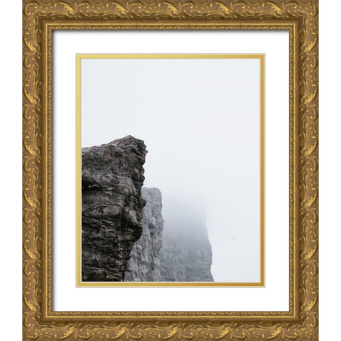 Serenity Cliffs Gold Ornate Wood Framed Art Print with Double Matting by Straatsma, Leah