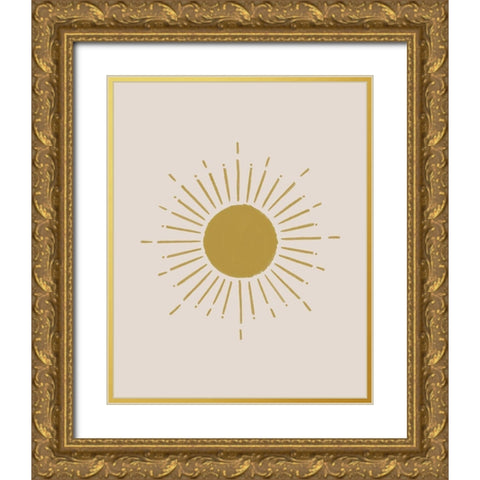 Sunburst Gold Ornate Wood Framed Art Print with Double Matting by Straatsma, Leah