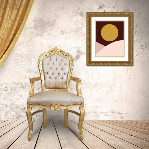 Earthen Sunset Gold Ornate Wood Framed Art Print with Double Matting by Straatsma, Leah