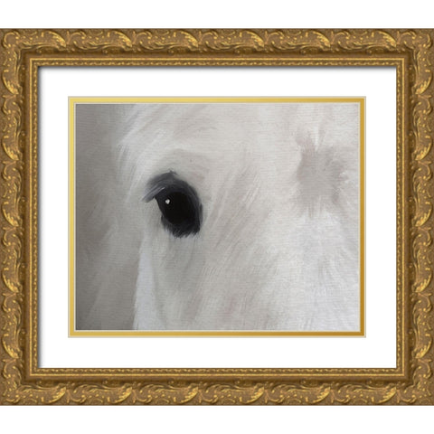 Pale Horse Gold Ornate Wood Framed Art Print with Double Matting by Straatsma, Leah
