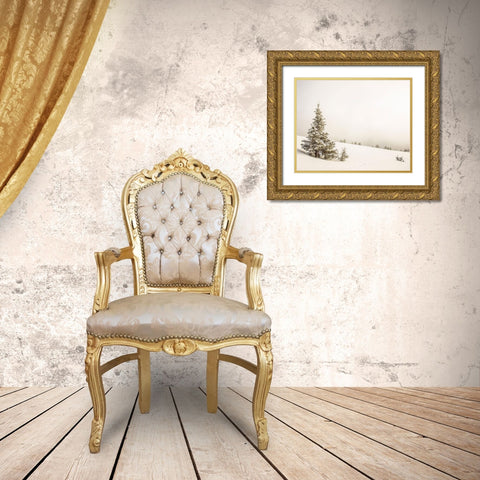 Hazy Winterland Gold Ornate Wood Framed Art Print with Double Matting by Straatsma, Leah