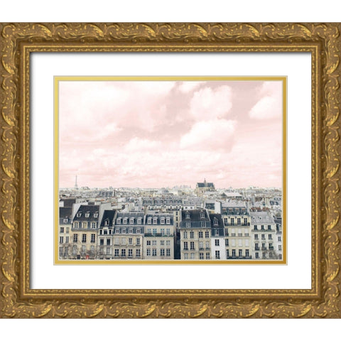 Really Pinky Paris Gold Ornate Wood Framed Art Print with Double Matting by Straatsma, Leah