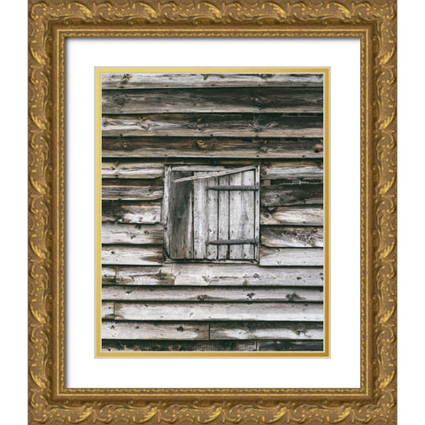 Barn Window Gold Ornate Wood Framed Art Print with Double Matting by Straatsma, Leah