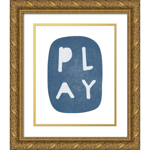 Play Gold Ornate Wood Framed Art Print with Double Matting by Straatsma, Leah