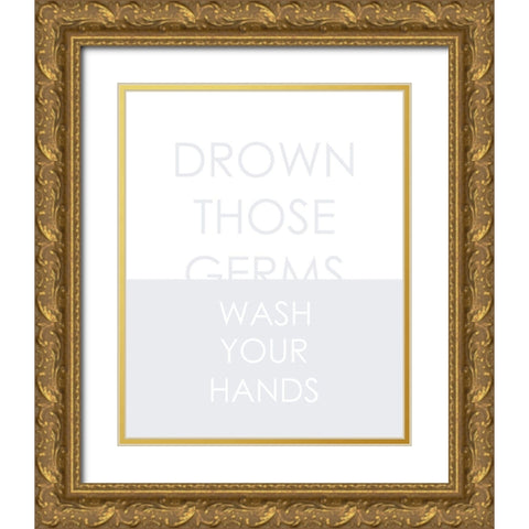 Drown Germs Gold Ornate Wood Framed Art Print with Double Matting by Straatsma, Leah