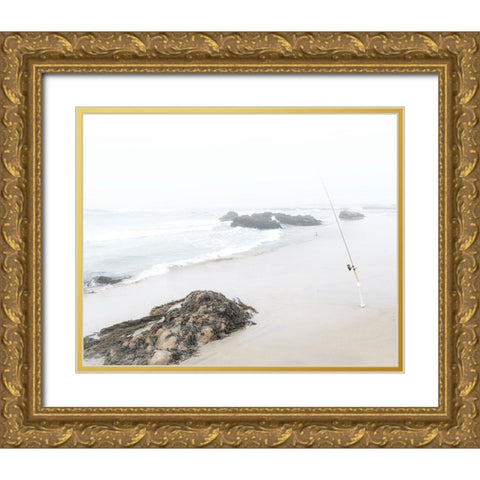 Gone Fishing Gold Ornate Wood Framed Art Print with Double Matting by Straatsma, Leah