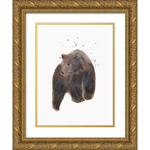 Blue Bear Gold Ornate Wood Framed Art Print with Double Matting by Straatsma, Leah