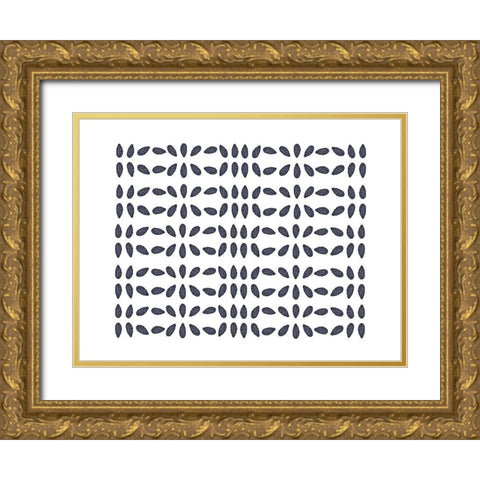 Ink Drop Gold Ornate Wood Framed Art Print with Double Matting by Straatsma, Leah