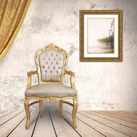 Rosy Pier Gold Ornate Wood Framed Art Print with Double Matting by Straatsma, Leah