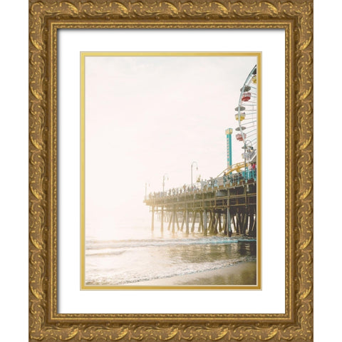 Rosy Pier Gold Ornate Wood Framed Art Print with Double Matting by Straatsma, Leah