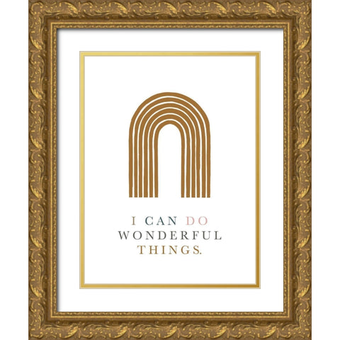 Wonderful Things Gold Ornate Wood Framed Art Print with Double Matting by Straatsma, Leah