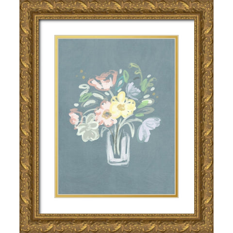 A Bouquet for Rosalind Gold Ornate Wood Framed Art Print with Double Matting by Straatsma, Leah