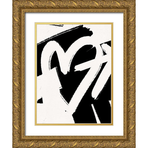 Shot Through The Heart Gold Ornate Wood Framed Art Print with Double Matting by Straatsma, Leah