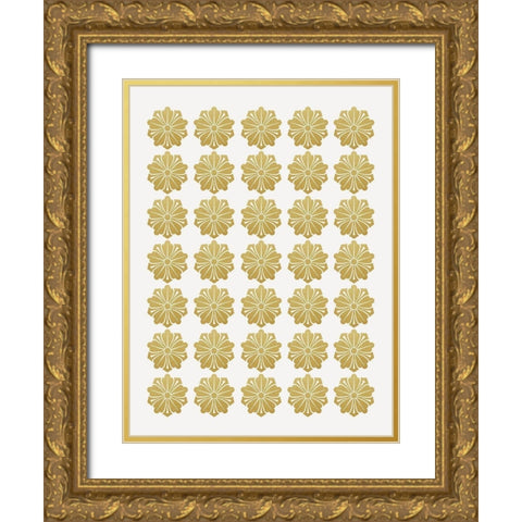 Gilded Flowers Gold Ornate Wood Framed Art Print with Double Matting by Straatsma, Leah