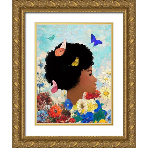 Equality Garden Gold Ornate Wood Framed Art Print with Double Matting by Straatsma, Leah