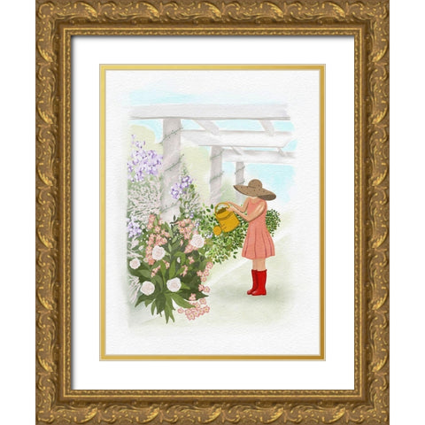 Plant Lady Gold Ornate Wood Framed Art Print with Double Matting by Straatsma, Leah