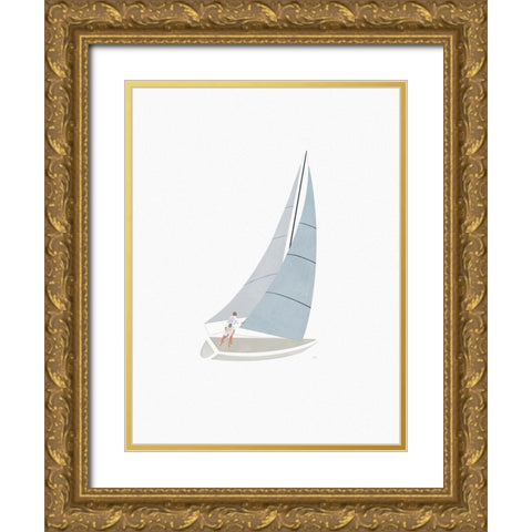 Learning The Ropes Gold Ornate Wood Framed Art Print with Double Matting by Straatsma, Leah