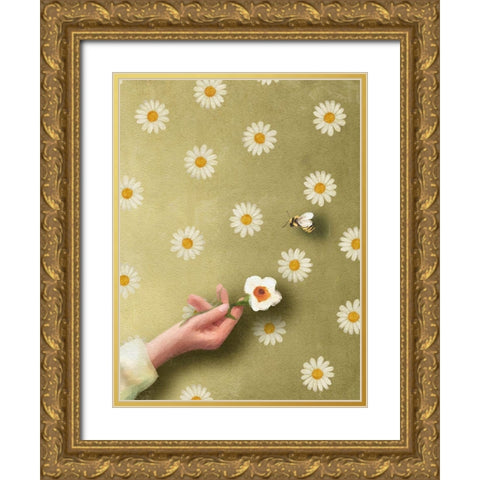 Which One Will He Choose Gold Ornate Wood Framed Art Print with Double Matting by Straatsma, Leah