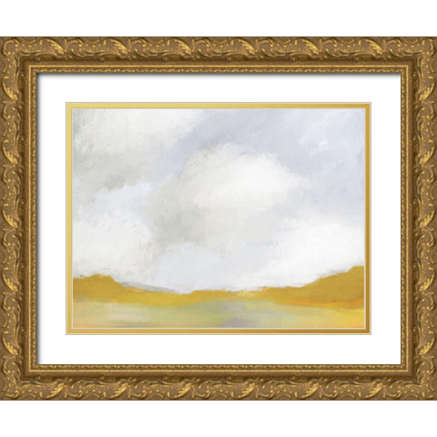 The Plateau Muted Mustard Gold Ornate Wood Framed Art Print with Double Matting by Straatsma, Leah