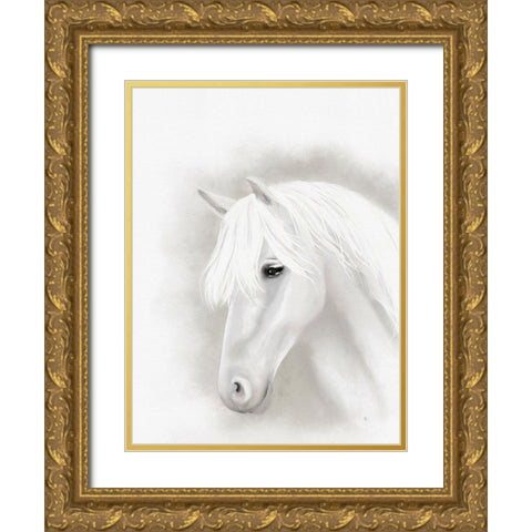 Majestic Horse Gold Ornate Wood Framed Art Print with Double Matting by Straatsma, Leah