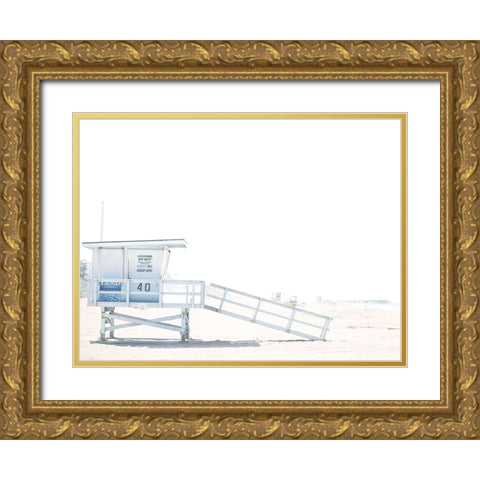 Beach Hut  Coastal 2 Gold Ornate Wood Framed Art Print with Double Matting by Straatsma, Leah