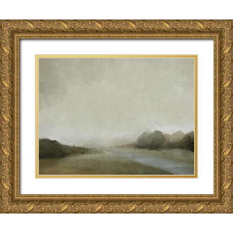 Lovers Creek Gold Ornate Wood Framed Art Print with Double Matting by Straatsma, Leah