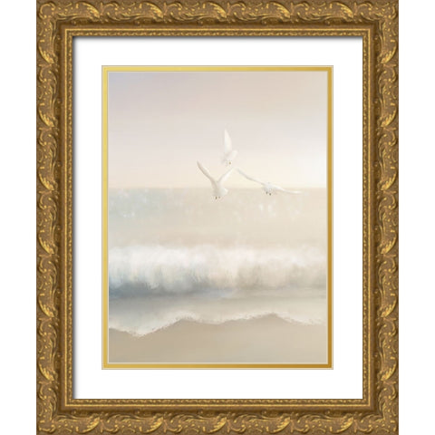 The Gulls Gold Ornate Wood Framed Art Print with Double Matting by Straatsma, Leah