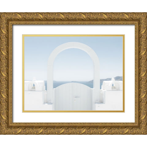 Ocean View 2 Gold Ornate Wood Framed Art Print with Double Matting by Straatsma, Leah