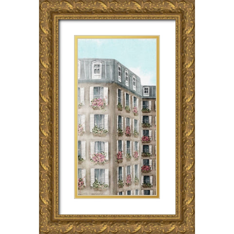 Sunlight In Paris Gold Ornate Wood Framed Art Print with Double Matting by Straatsma, Leah