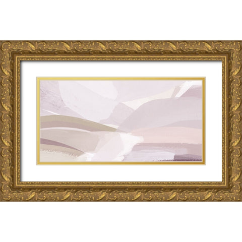 Brush Stroke Landscape Gold Ornate Wood Framed Art Print with Double Matting by Straatsma, Leah