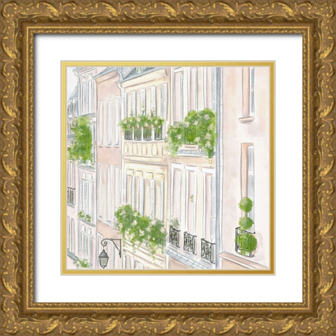 View In Paris Gold Ornate Wood Framed Art Print with Double Matting by Straatsma, Leah
