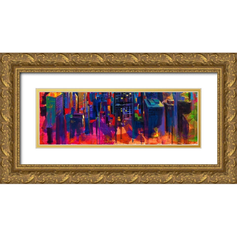 Power Bank 2 Gold Ornate Wood Framed Art Print with Double Matting by Holzner, Renate