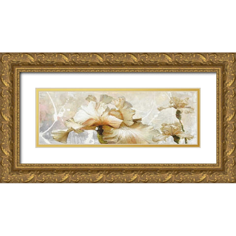 Floral Delight Gold Ornate Wood Framed Art Print with Double Matting by May