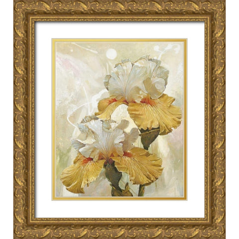 Flowers For The Queen Gold Ornate Wood Framed Art Print with Double Matting by May