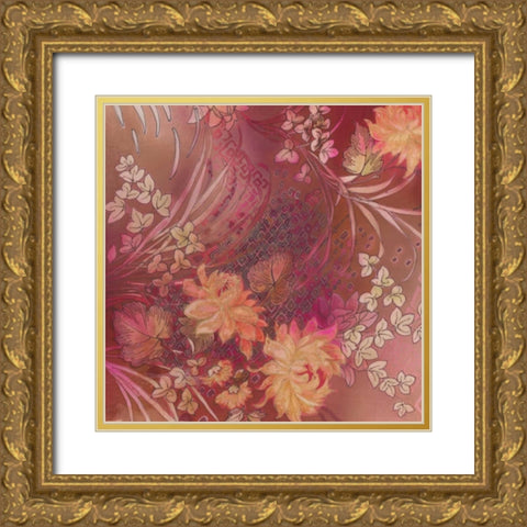 Marooned Floras 2 Gold Ornate Wood Framed Art Print with Double Matting by May