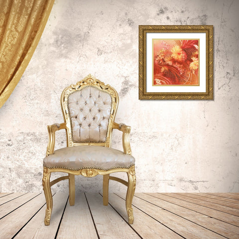 Citrus Collage 3 Gold Ornate Wood Framed Art Print with Double Matting by May