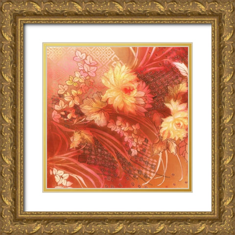 Citrus Collage 3 Gold Ornate Wood Framed Art Print with Double Matting by May