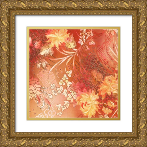 Citrus Collage 2 Gold Ornate Wood Framed Art Print with Double Matting by May