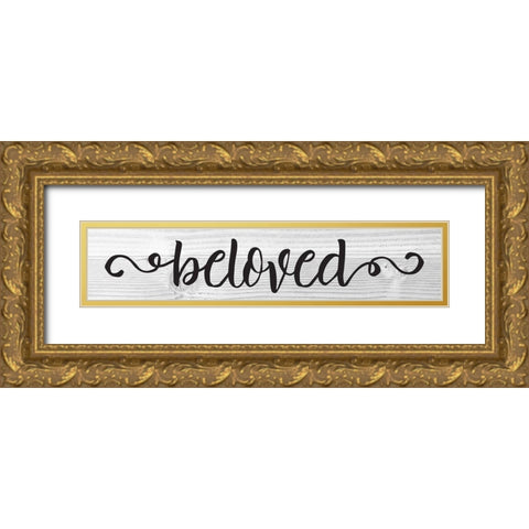 Curly Cue Signs 2 Gold Ornate Wood Framed Art Print with Double Matting by Hogan, Melody