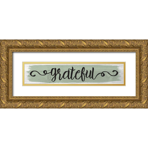 Curly Cue Color Signs 5 Gold Ornate Wood Framed Art Print with Double Matting by Hogan, Melody