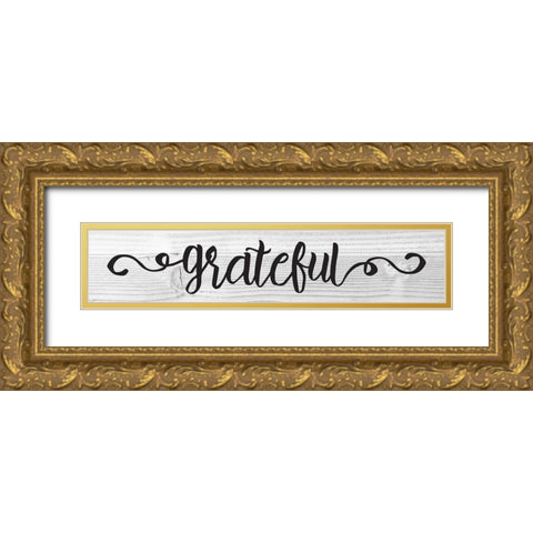 Curly Cue Signs 5 Gold Ornate Wood Framed Art Print with Double Matting by Hogan, Melody