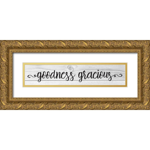 Curly Cue Signs 6 Gold Ornate Wood Framed Art Print with Double Matting by Hogan, Melody