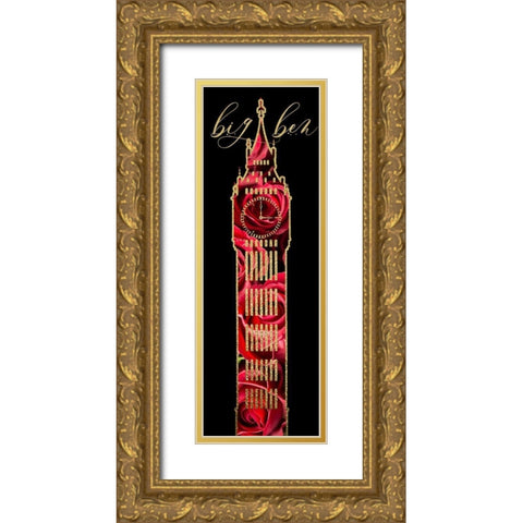 London Glam 1 Gold Ornate Wood Framed Art Print with Double Matting by Hogan, Melody